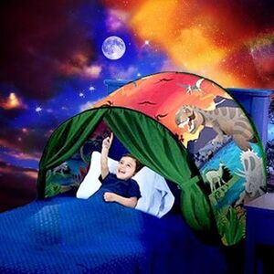 Kids Dinosaur Dream Tent, Pop Up Bed Tent Twin New In Packaging